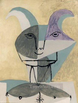 抽象的かつ装飾的 Painting - フォーヌ 1960 キュビズム
